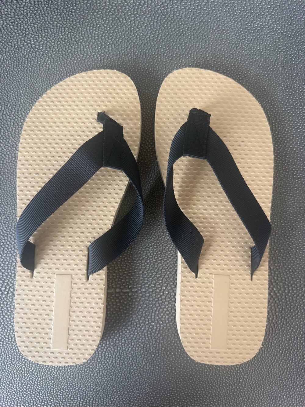 INSPIRED The Row Dune Beige and Black Women's Flip Flop Sandals